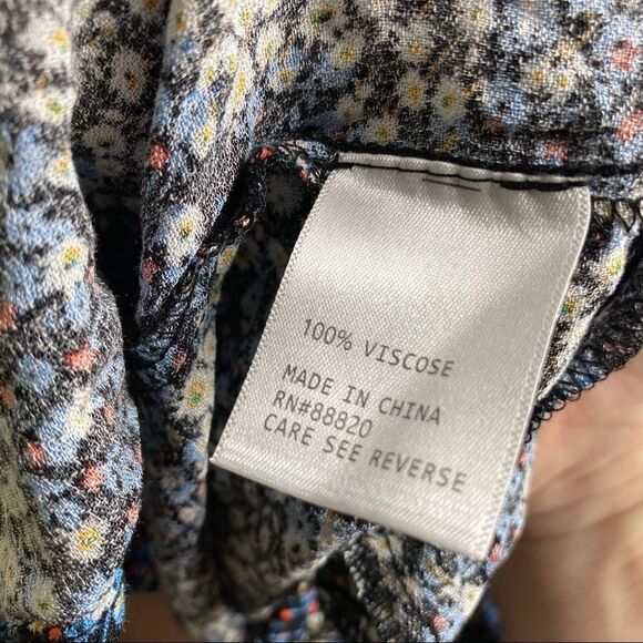 Rachel Zoe Womens Floral Mini Skirt Size Large Blue - Picture 6 of 6